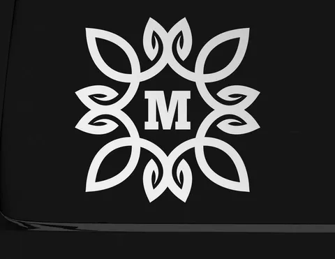 Autoaufkleber Mandala Monogramm Autoaufkleber Mandala Monogramm