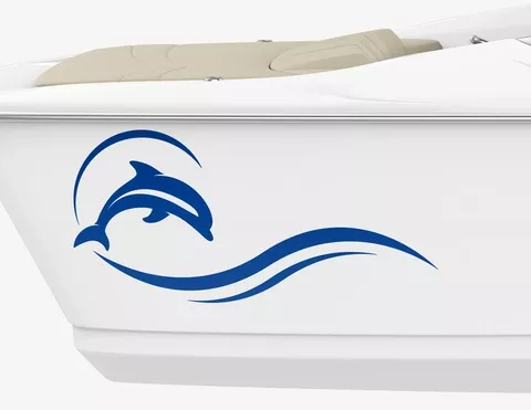 Bootsaufkleber Delfin Twist