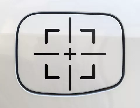 Autoaufkleber Fadenkreuz eckig  Autoaufkleber Fadenkreuz eckig