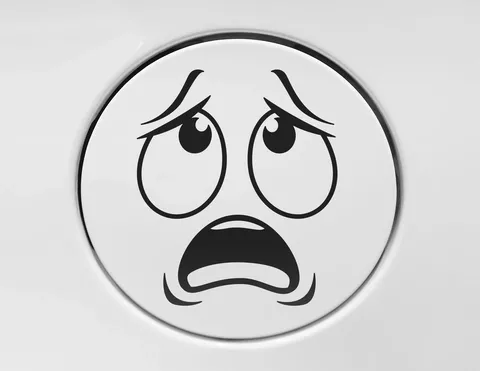 Autoaufkleber Cartoon Worried Face Autoaufkleber Cartoon Worried Face