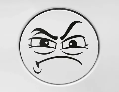 Autoaufkleber Cartoon Grumpy Face  Autoaufkleber Cartoon Grumpy Face