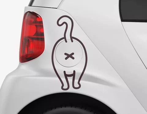 Autoaufkleber Katzenpopo Autoaufkleber Katzenpopo