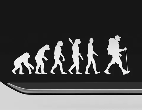 Autoaufkleber Hiking Evolution