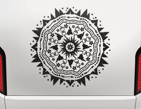 Autoaufkleber Camping Mandala