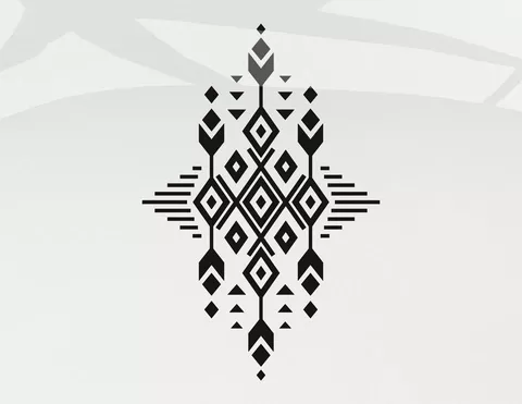 Autoaufkleber Azteken Ornament Yuma