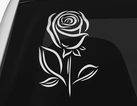 Autoaufkleber Zarte Rosenblüte Autoaufkleber Zarte Rosenblüte