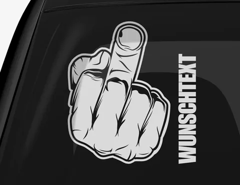 Autoaufkleber Dein Mittelfinger Autoaufkleber Dein Mittelfinger