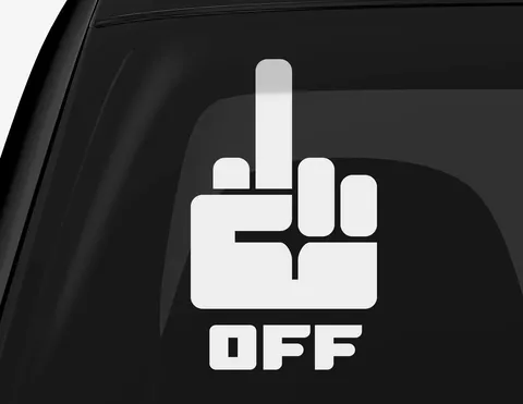Autoaufkleber Fuck Off Hand Autoaufkleber Fuck Off Hand