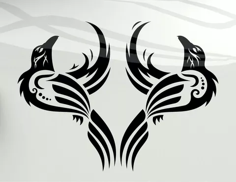 Autoaufkleber Huginn & Muninn Autoaufkleber Huginn & Muninn