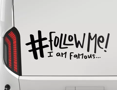 Autoaufkleber #Follow me Autoaufkleber #Follow me