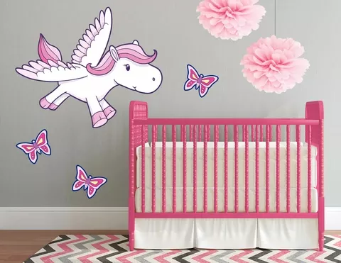 Wandtattoo Pegasus Pink Penny