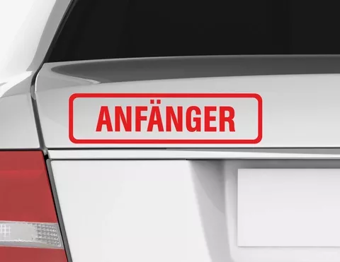 Autoaufkleber Anfänger Autoaufkleber Anfänger