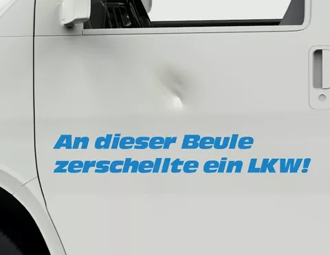 Autoaufkleber An dieser Beule Autoaufkleber An dieser Beule