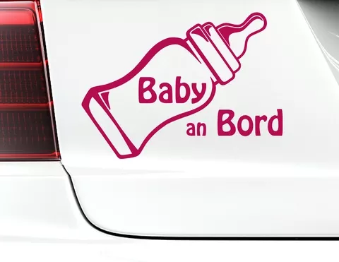 Autoaufkleber "Babyflasche": Wonneproppen willkommen an Bord Autoaufkleber "Babyflasche": Wonneproppen willkommen an Bord