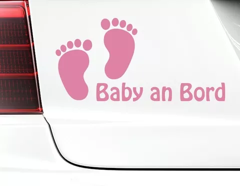 Autoaufkleber "Schritt für Schritt" mit 2 süßen Baby-Füßchen Autoaufkleber "Schritt für Schritt" mit 2 süßen Baby-Füßchen