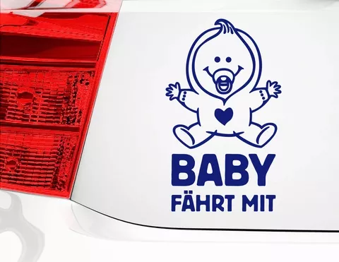 Autoaufkleber "Strampler Boy": Hier fährt ein Junge mit! Autoaufkleber "Strampler Boy": Hier fährt ein Junge mit!
