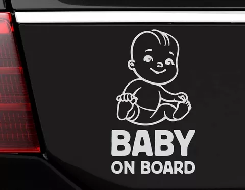 Autoaufkleber "Wonneproppen on Board" mit süßem Baby & Text Autoaufkleber "Wonneproppen on Board" mit süßem Baby & Text