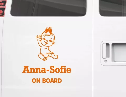 Autoaufkleber "Baby Bow" ganz individuell personalisieren Autoaufkleber "Baby Bow" ganz individuell personalisieren
