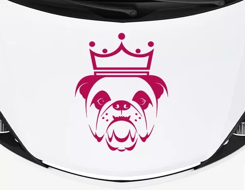 Autoaufkleber Bulldogge Churchill: Königlich & very British! Autoaufkleber Bulldogge Churchill: Königlich & very British!