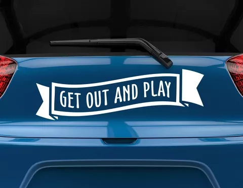 Autoaufkleber Get out and play Autoaufkleber Get out and play