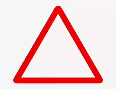 Achtung Dreieck - Aufkleber für Gewerbe