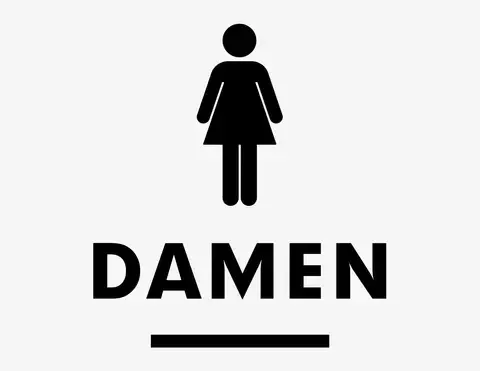 WC Damen #2 - Aufkleber für Gewerbe