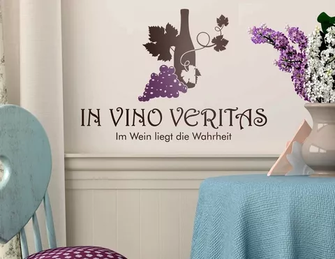 Wandtattoo In Vino Veritas