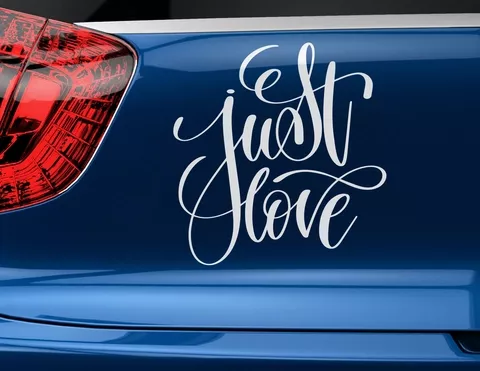 Autoaufkleber "Just Love": Denn nur die Liebe zählt! Autoaufkleber "Just Love": Denn nur die Liebe zählt!
