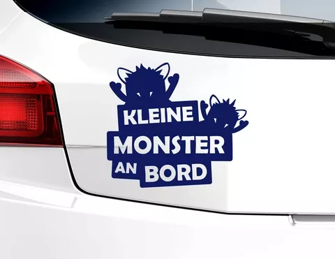 Autoaufkleber "Kleine Monster" perfekt für jedes Elterntaxi Autoaufkleber "Kleine Monster" perfekt für jedes Elterntaxi