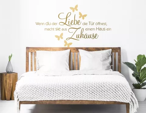 Wandtattoo "Liebe öffnet Türen" mit gefühlvollem Spruch