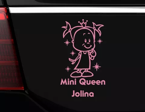 Autoaufkleber "Kleine Königin" für kleine Mini Queens Autoaufkleber "Kleine Königin" für kleine Mini Queens