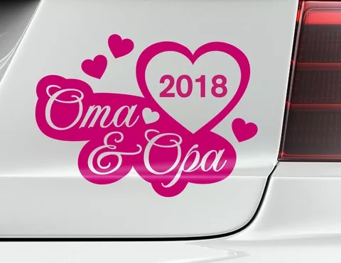 Autoaufkleber "Oma & Opa on Tour" mit Wunsch-Jahr Autoaufkleber "Oma & Opa on Tour" mit Wunsch-Jahr