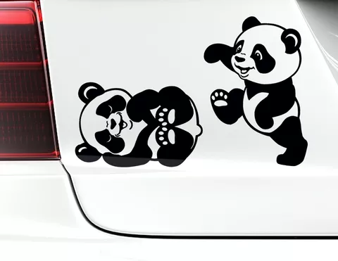 Autoaufkleber "Babypandas Lou & Lala" zückersüß & verspielt Autoaufkleber "Babypandas Lou & Lala" zückersüß & verspielt