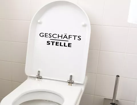 WC-Aufkleber Wandtattoo Geschäftsstelle für Bad und Toilette