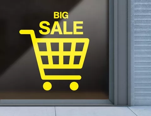 Aufkleber Big Sale Cart