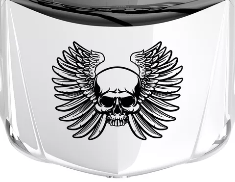 Autoaufkleber "Winged Skull" ein Totenköpfe als Glückssymbol Autoaufkleber "Winged Skull" ein Totenköpfe als Glückssymbol