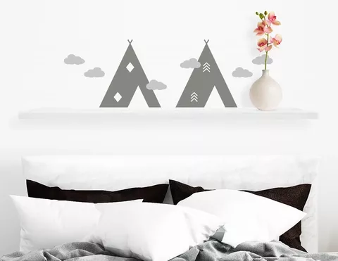 Wandtattoo Indianer Tipi