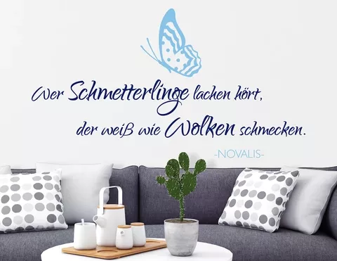 Wandtattoo „Schmetterlinge lachen“