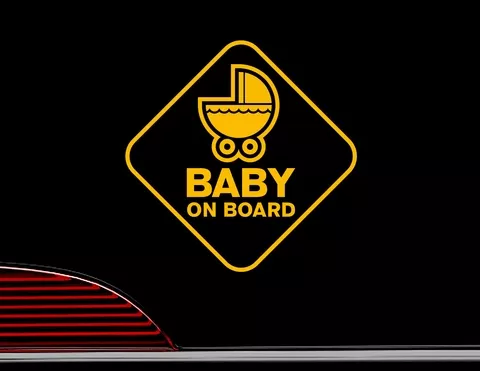 Autoaufkleber "Baby-Kutsche" mit süßem Kinderwagen Autoaufkleber "Baby-Kutsche" mit süßem Kinderwagen