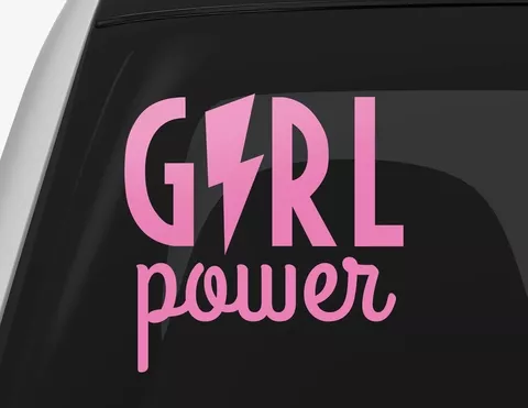 Autoaufkleber Girl Power Blitz