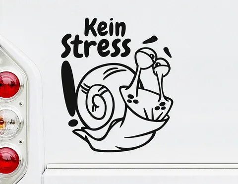 Wohnmobil-Aufkleber Schnecke Kein Stress!