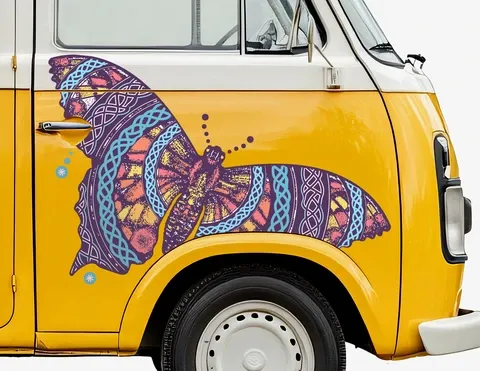 Wohnmobil-Aufkleber Celtic Ornament Butterfly