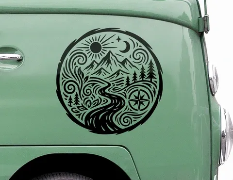 Wohnmobil-Aufkleber Vintage Wilderness