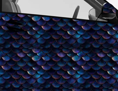 Car Wrapping Autofolie Blue Mermaid Glow
