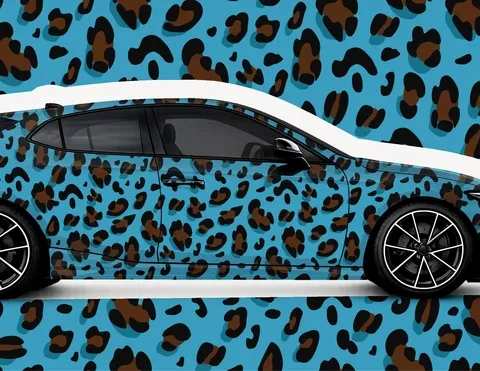 XXL Car-Wrapping Folie Blue Beast