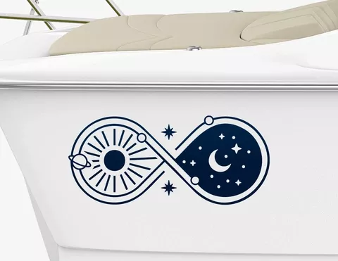 Bootsaufkleber Infinity Day and Night