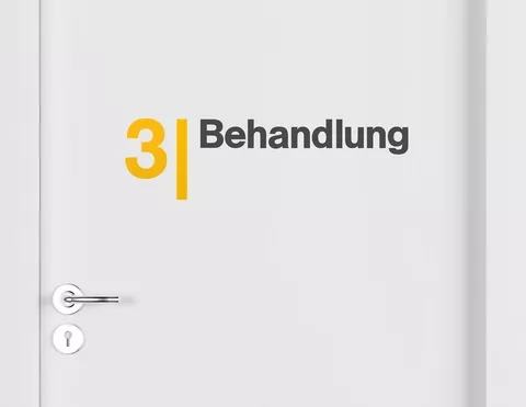 Aufkleber Deine Behandlung Design-Dash