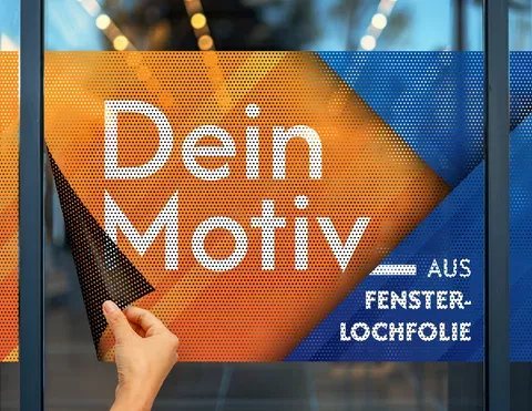 Fenster-Lochfolie für Schaufenster & Gewerbe
