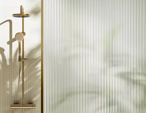 Fensterfolie Rillenglas Matt 12mm