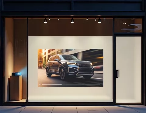 Milchglas-R&uuml;ckprojektionsfolie: Anwendungsbeispiel